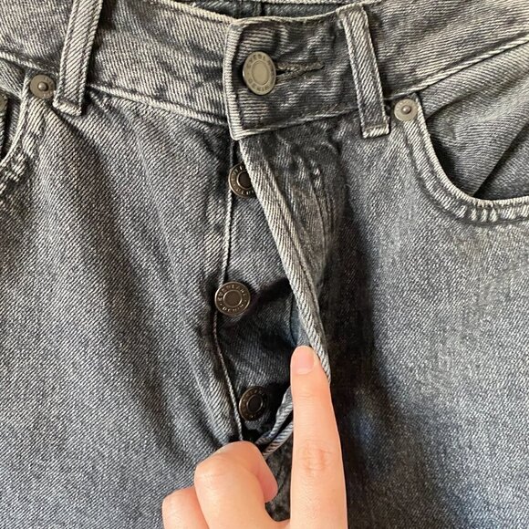 Everlane Curvy 90's Cheeky Straight Leg Ankle Jeans Button Fly Hartford Night - Picture 4 of 8